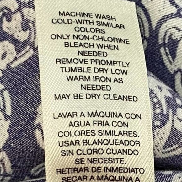 Chico's Button Up Shirt Womens White/Blue Size 0 paisley Ladies Shirt - Picture 10 of 10